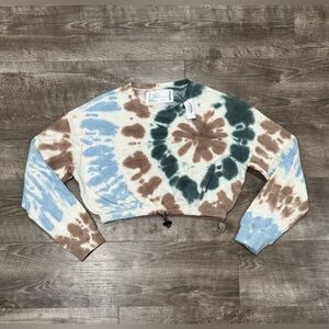 NWT RSQ WOMEN’S CROPPED TIE DYE SWEATER SIZE LARGE